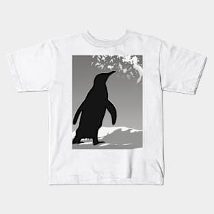 Penguins Shadow Silhouette Anime Style Collection No. 70 Kids T-Shirt